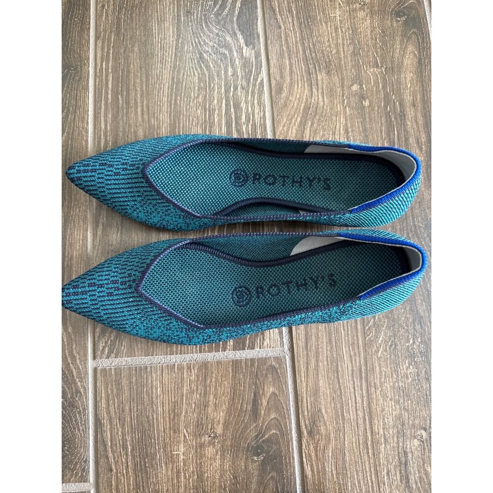 Rothy's Size 7 Spruce Python Blue Points Worn 1 T… - image 2